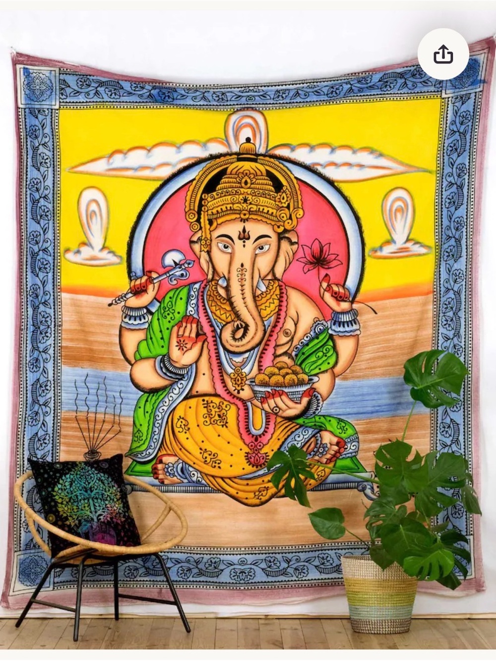 Indian tapestry wallhanging walldecor hindugod